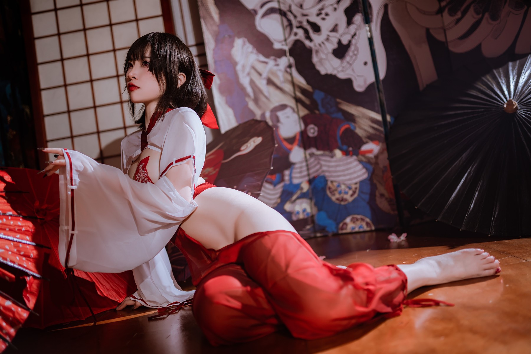 Cosplay 二佐Nisa 私房巫女(6)