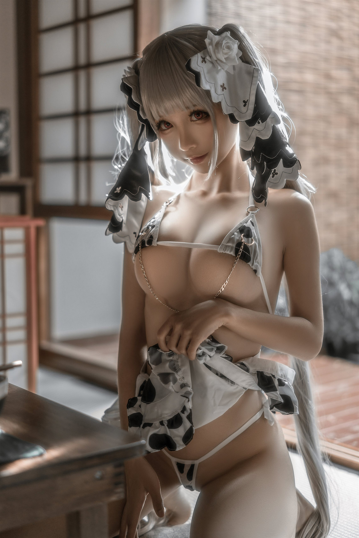 蠢沫沫 Cosplay 可畏婚纱绅士版(13)