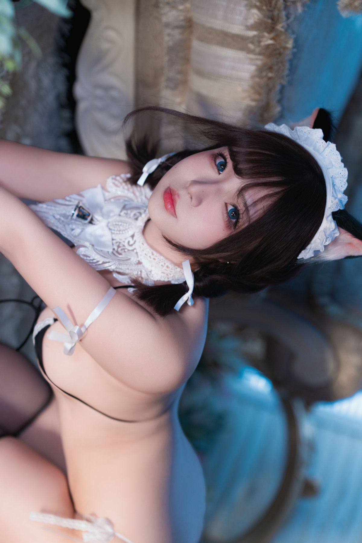 Cosplay Yuuhui玉汇 黑猫女仆 Set.03(22)