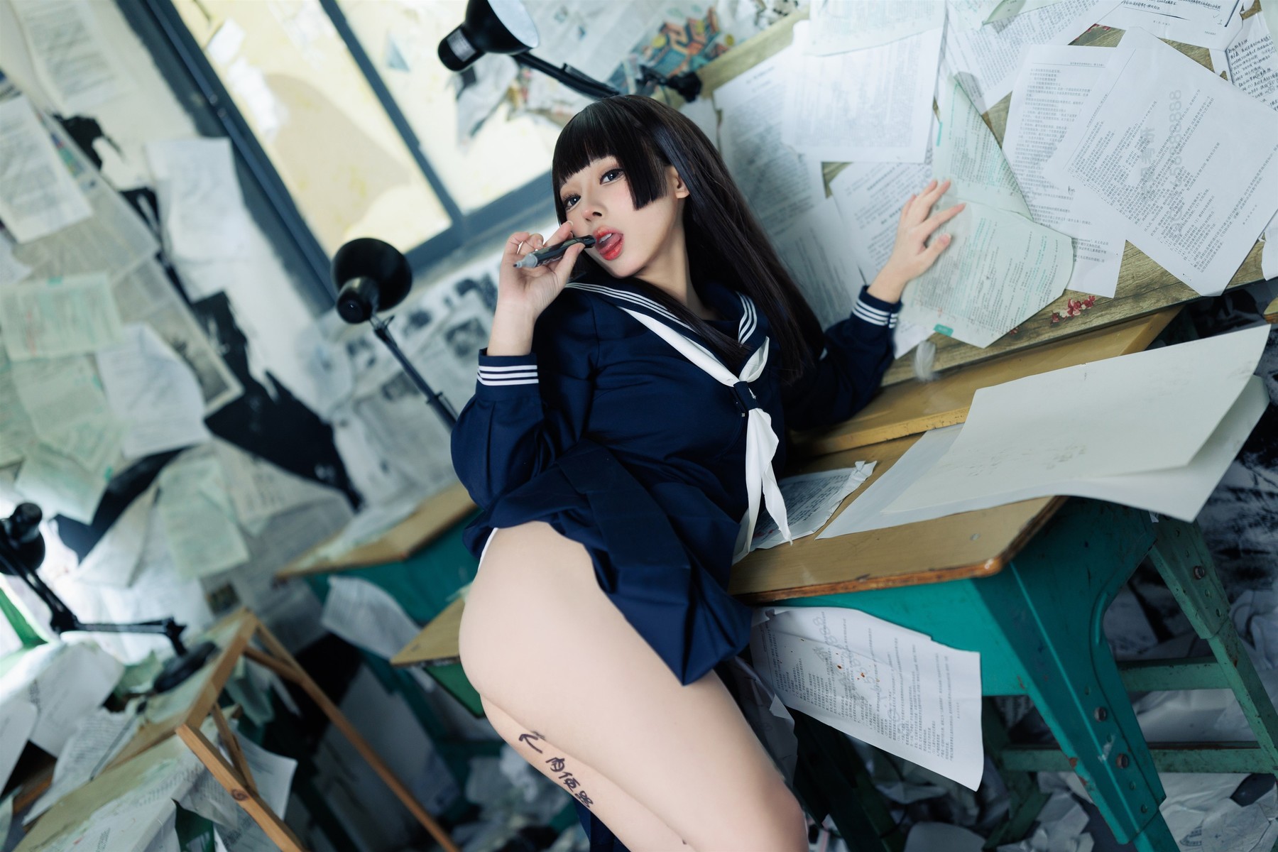 Cosplay 胡桃猫Kurumineko 反差学妹 Set.01(52)