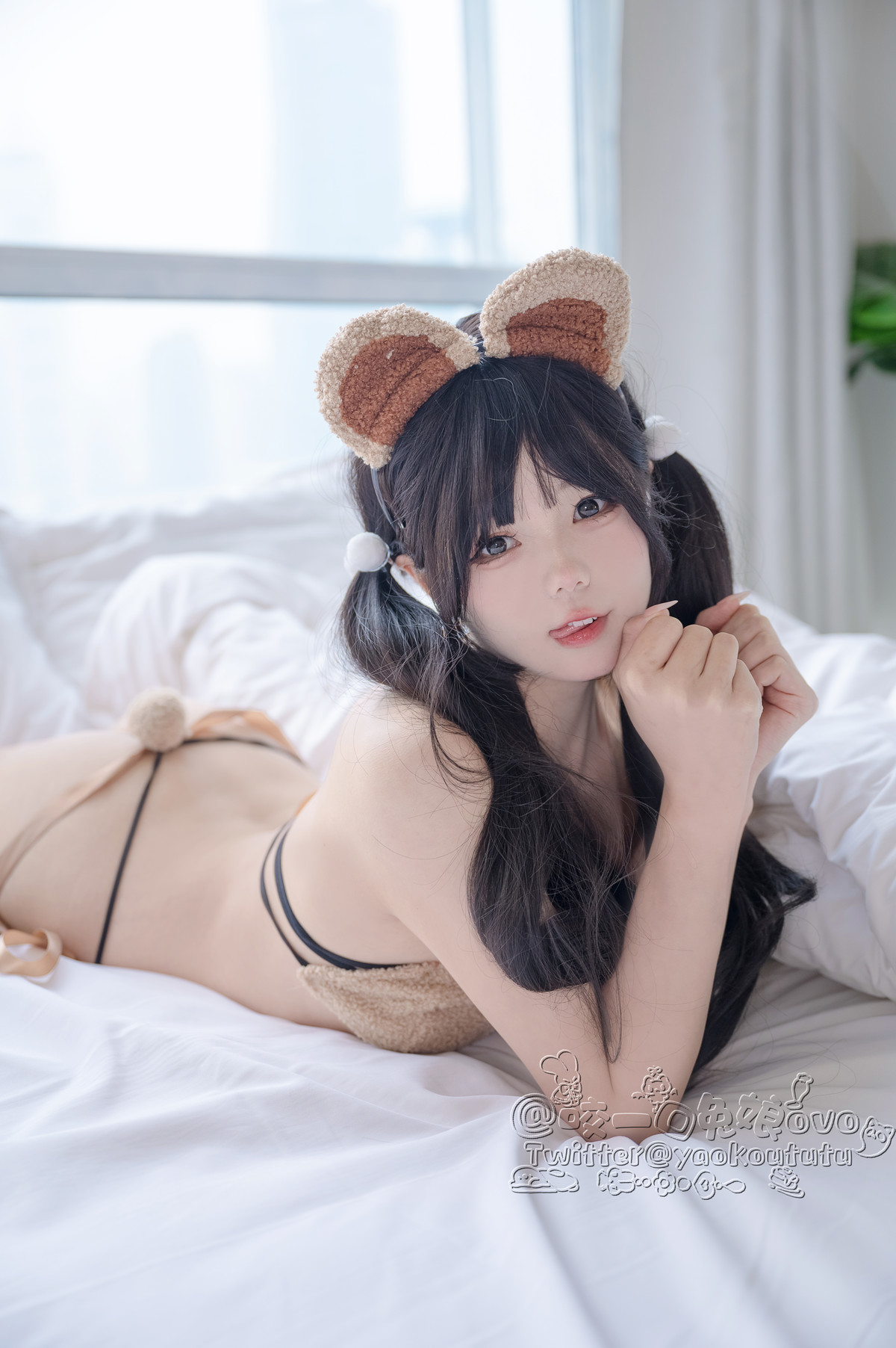 Cosplay 黏黏团子兔 小熊睡衣(22)