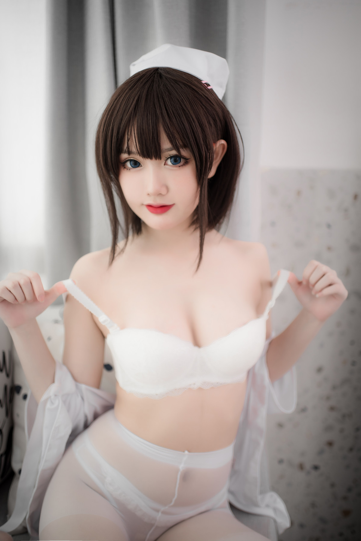 Cosplay 您的蛋蛋 白丝护士 White Stockings(10)