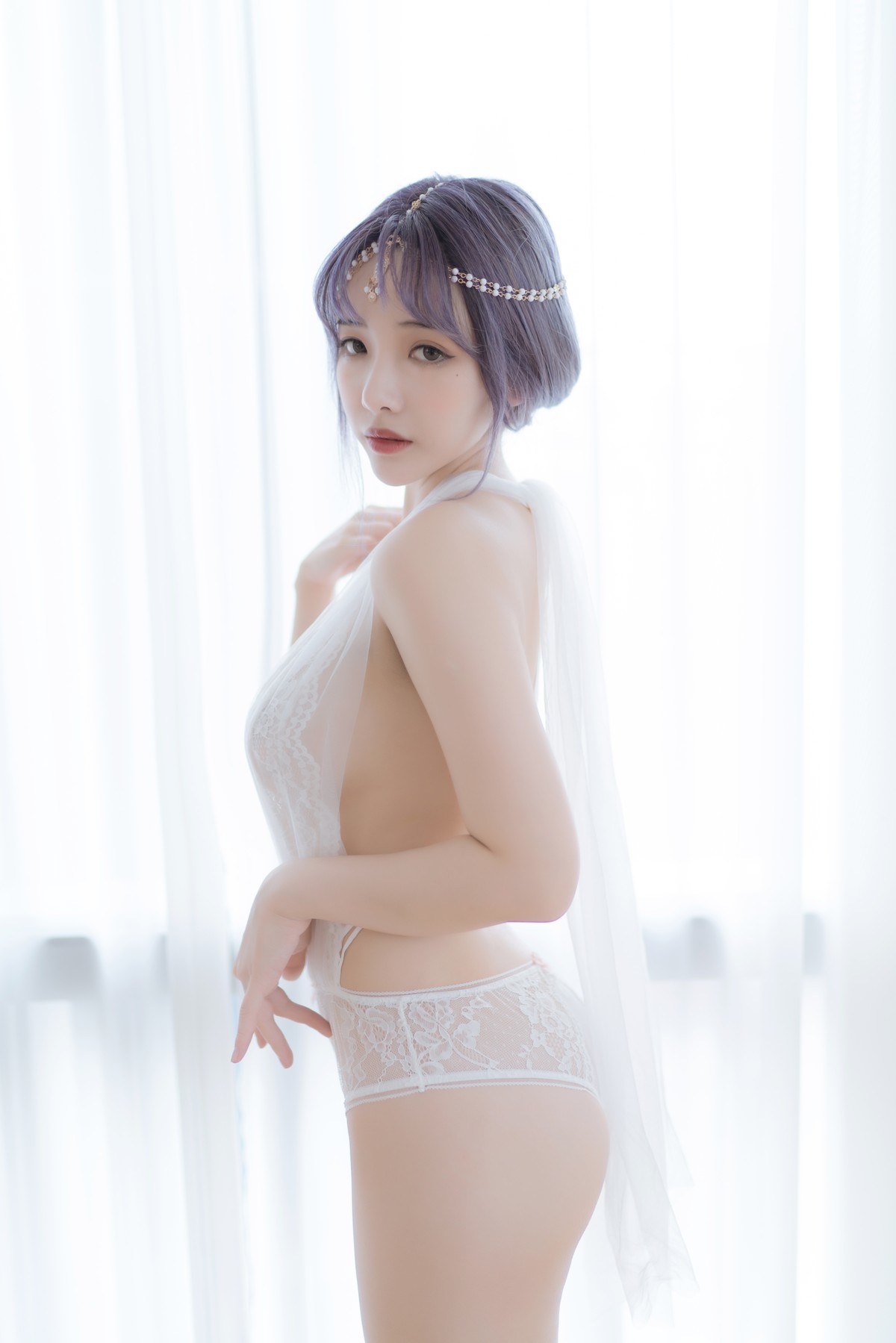 Cosplay 雯妹不讲道理 白色希腊(18)