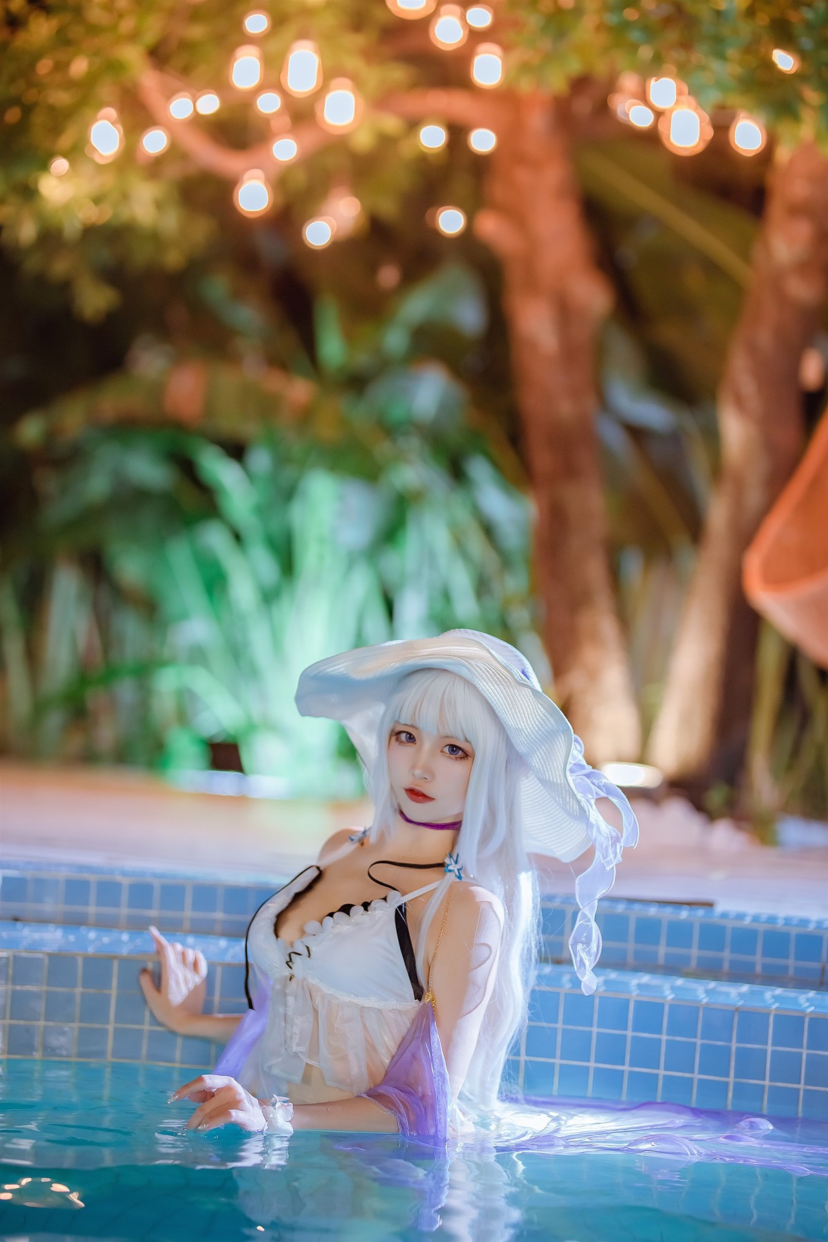 Cosplay 二佐Nisa 碧蓝光辉泳装(4)