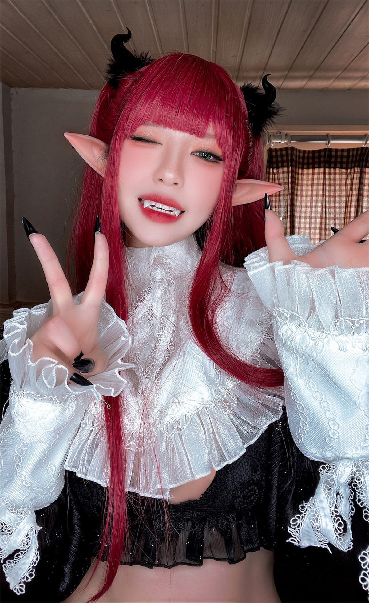 Cosplay 半半子Banbanko 小恶魔利兹(46)