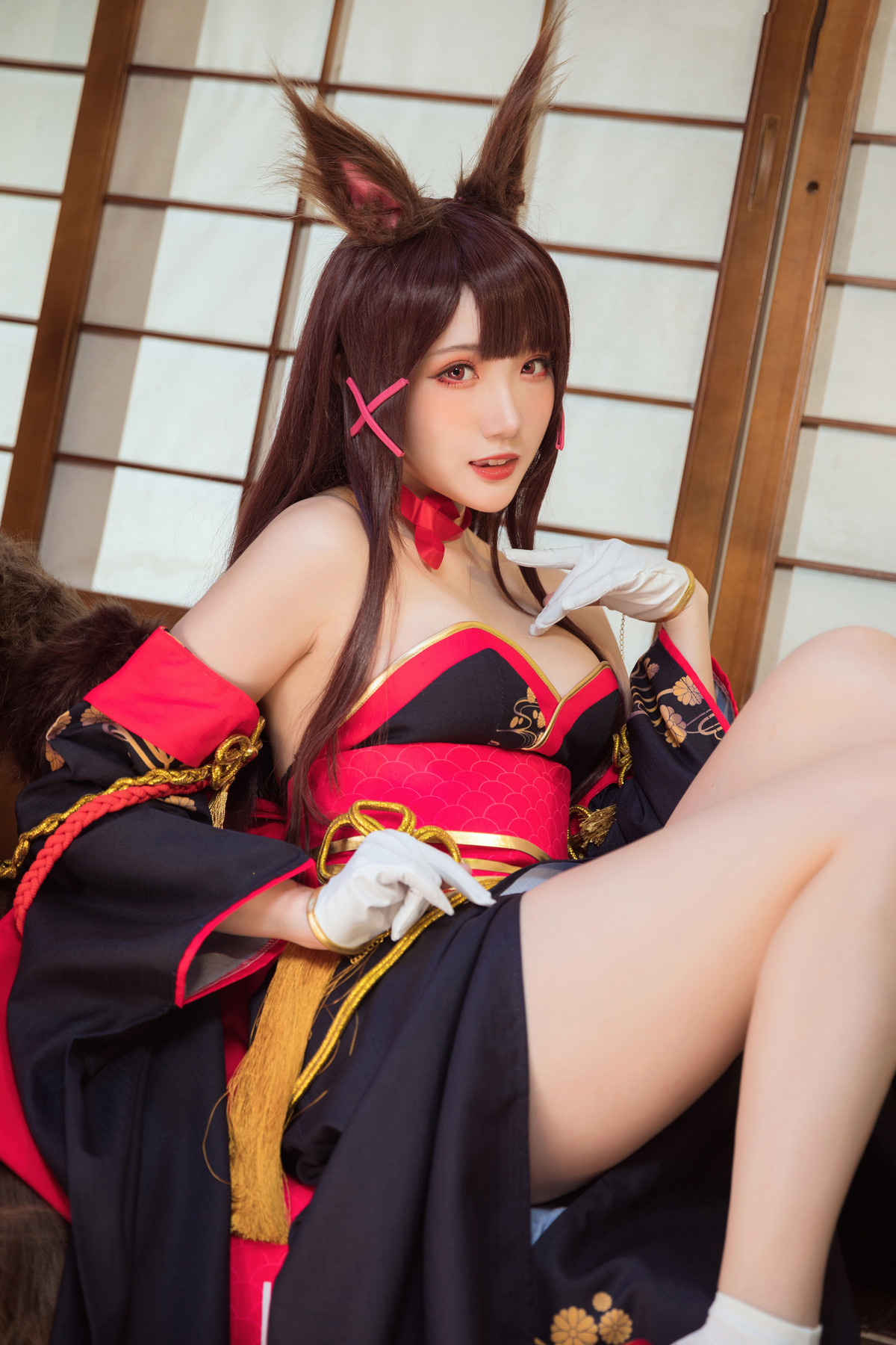 Cosplay 瓜希酱 赤城 Akagi(26)