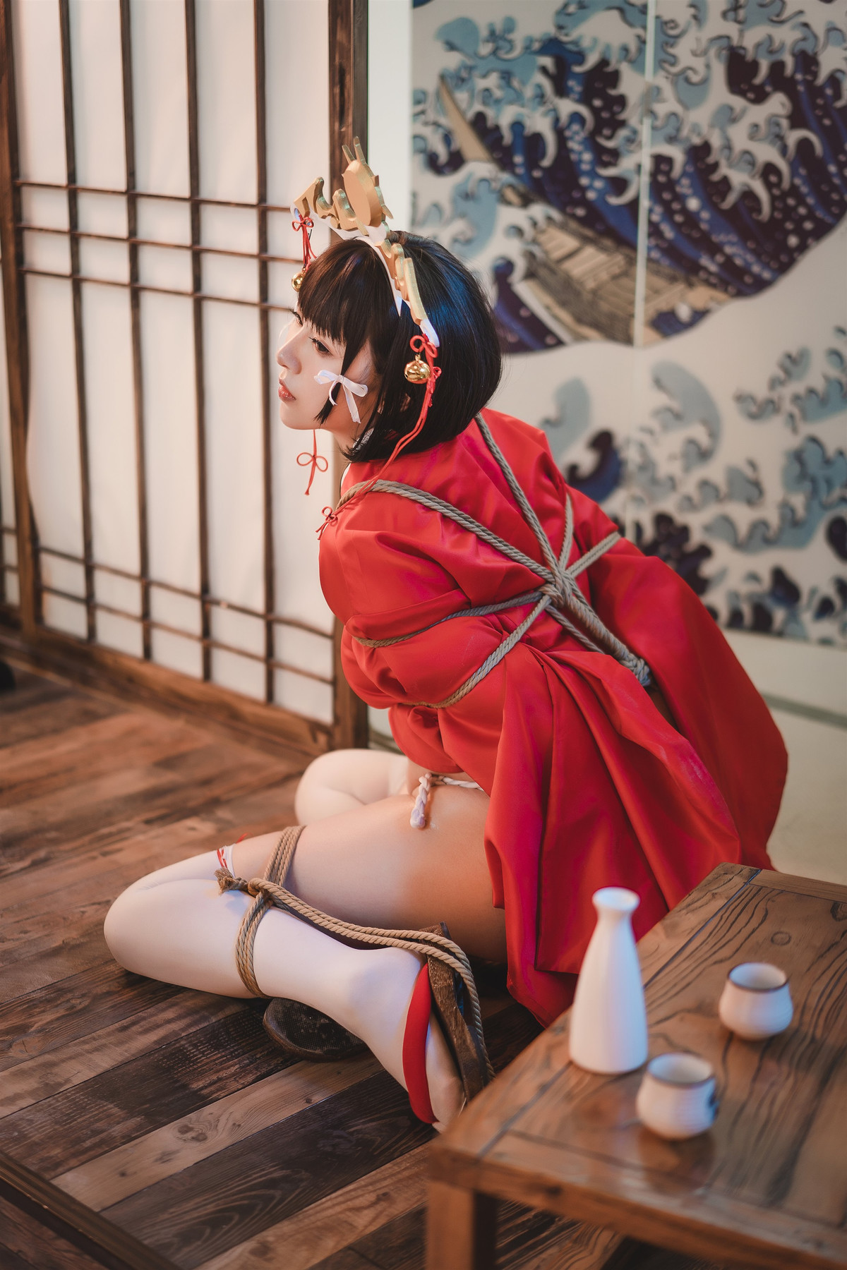 Cosplay 小容仔咕咕咕 黑兽巫女辉夜(30)