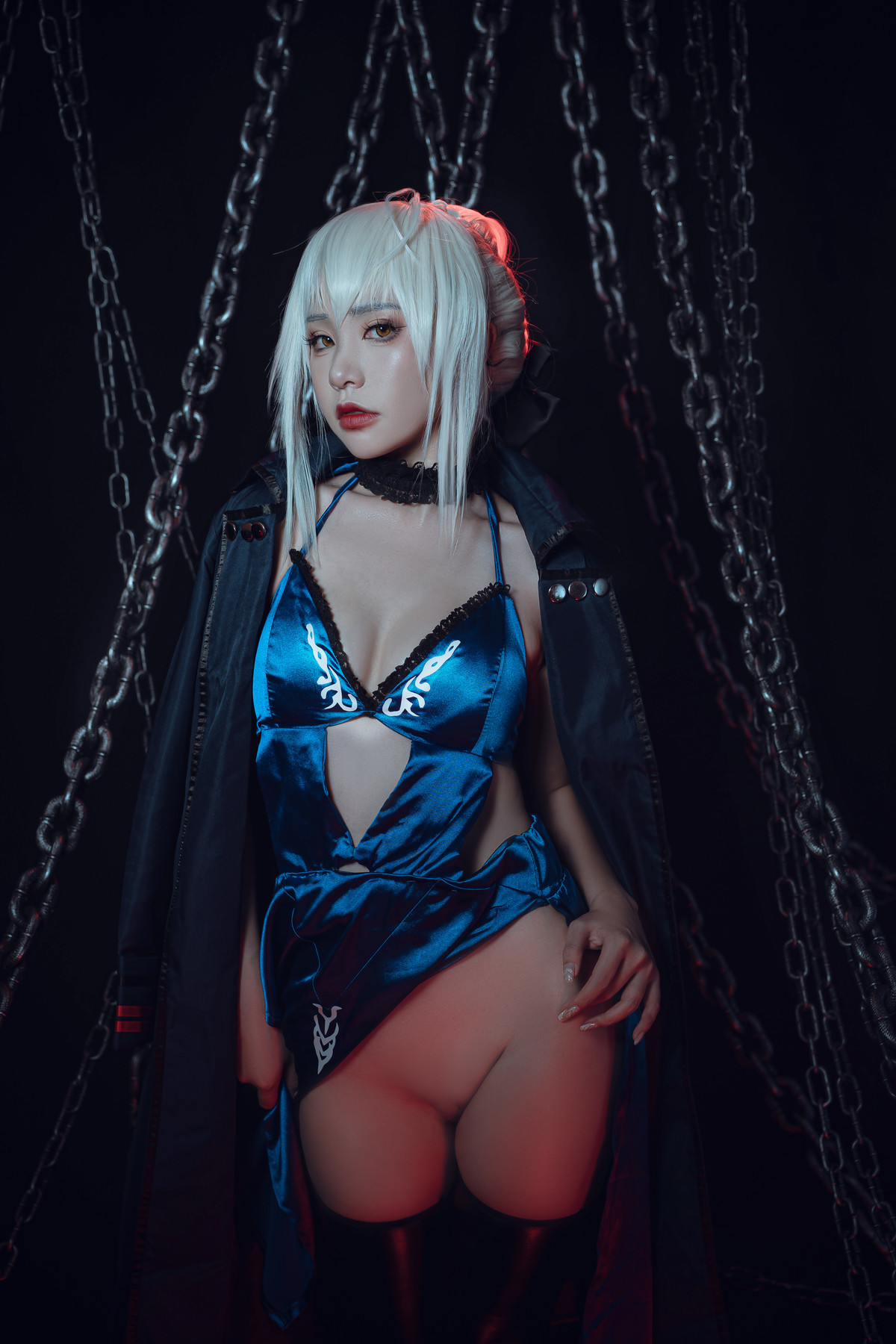 爆机少女喵小吉 Cosplay 黑呆 Saber Alter(8)