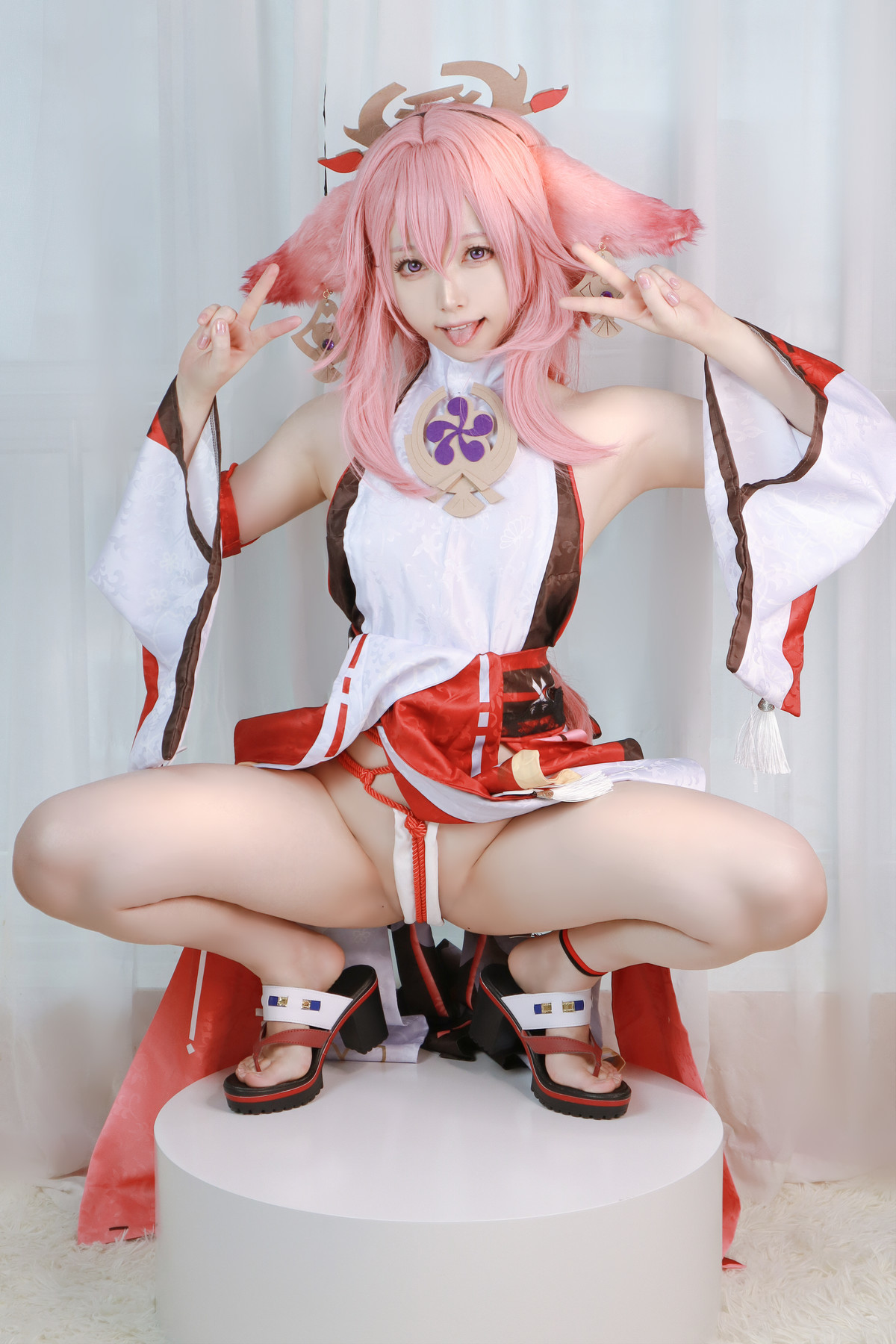 Cosplay Asagiriai愛ちゃん 原神 八重神子(18)