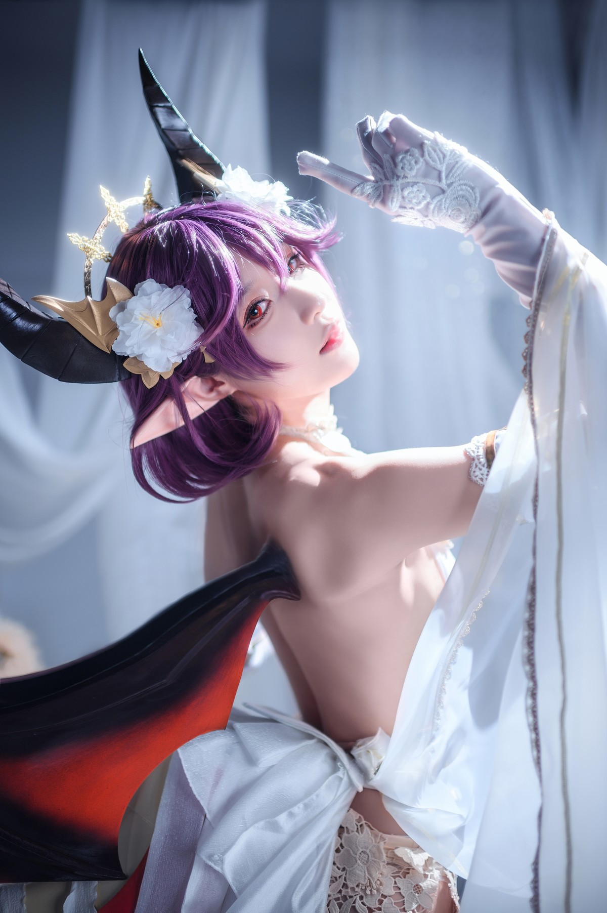 阿包也是兔娘 Cosplay 碧蓝幻想古蕾娅 龙娘(13)