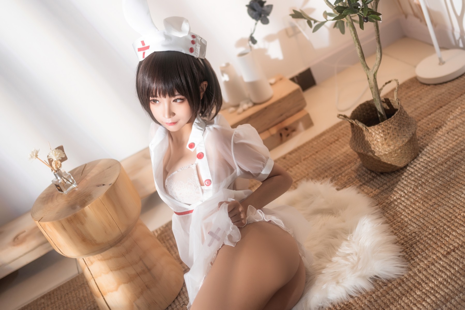 Cosplay 蠢沫沫 Chunmomo 透明护士(22)