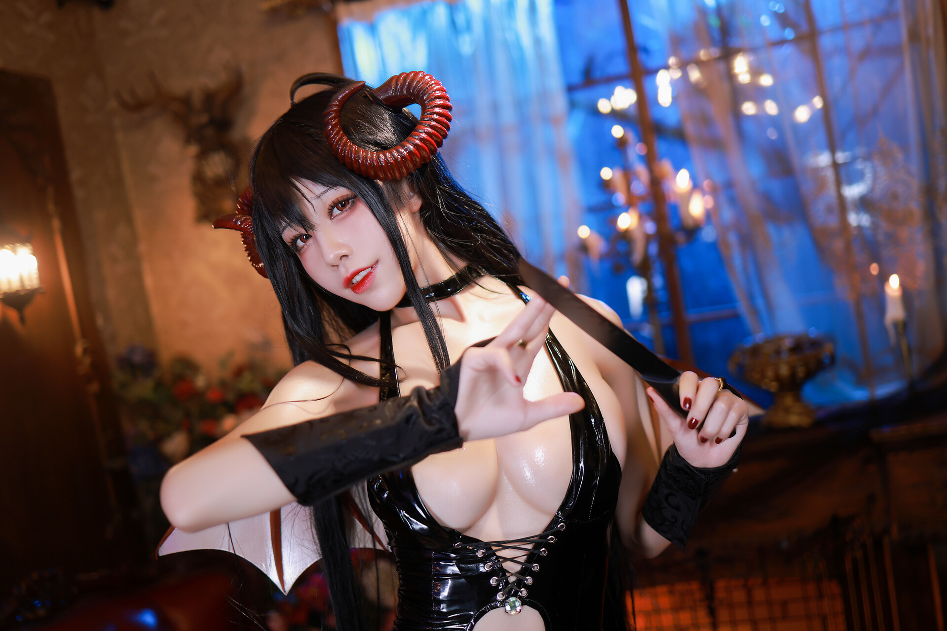 [水淼Aqua] Taihou 打歌服&#038;恶魔 (Azur Lane 碧蓝航线)(17)