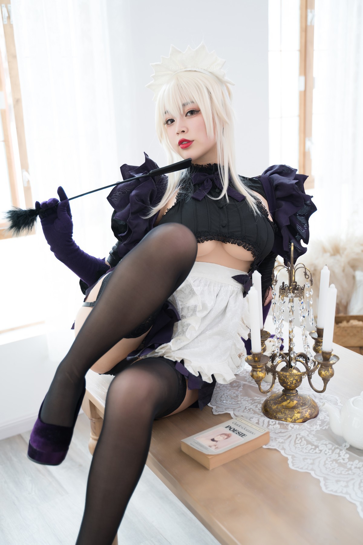 Cosplay 白烨 黑枪呆女仆(9)