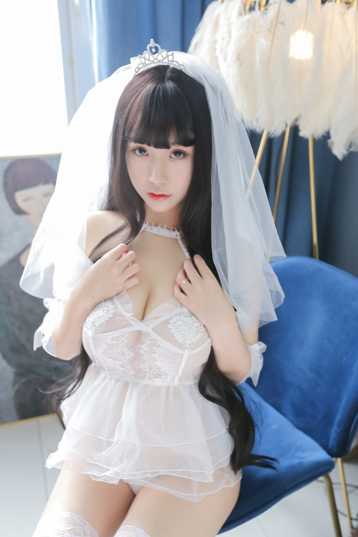 Cosplay 猫九酱Sakura 长发婚纱 Set.01(17)