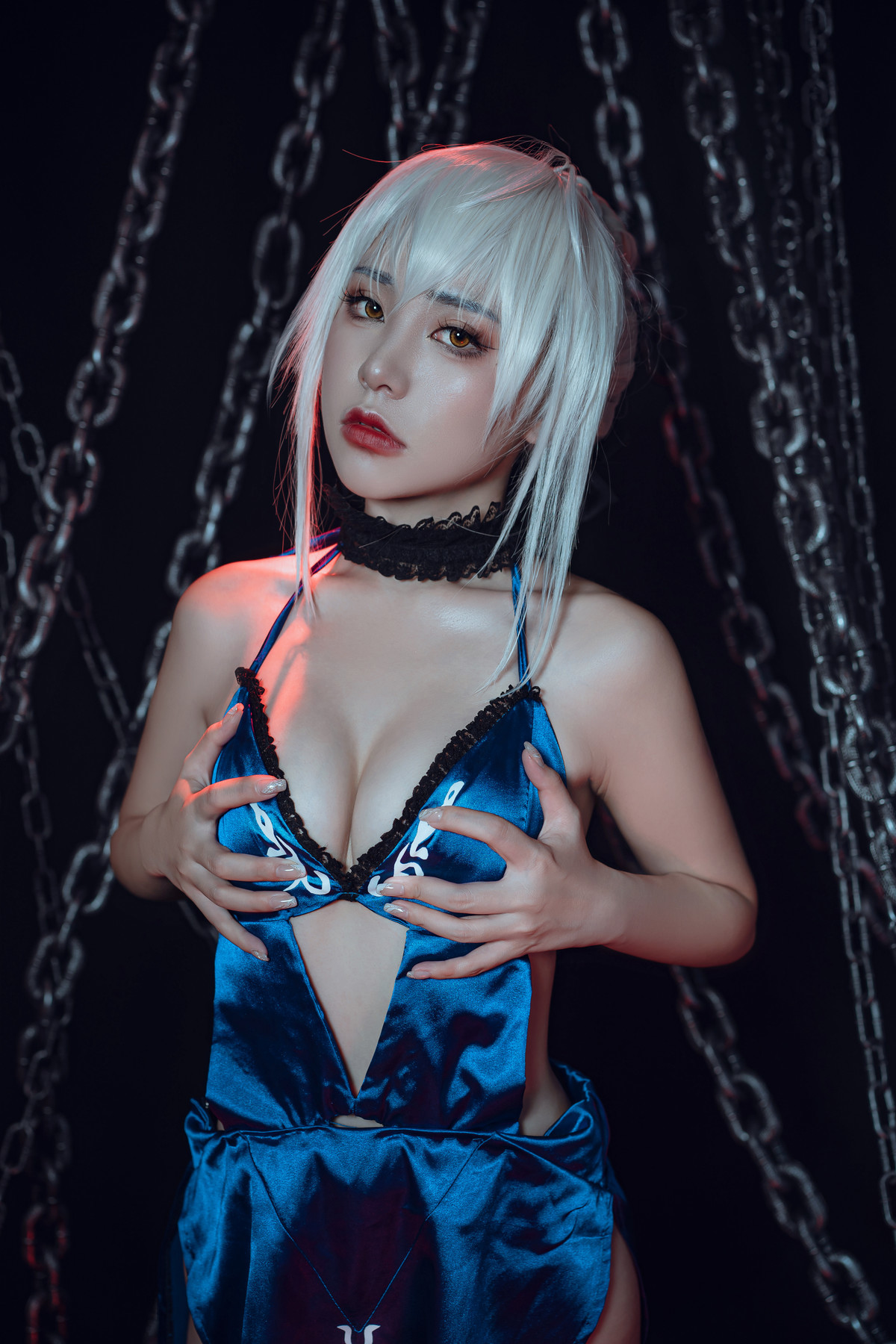 爆机少女喵小吉 Cosplay 黑呆 Saber Alter(28)