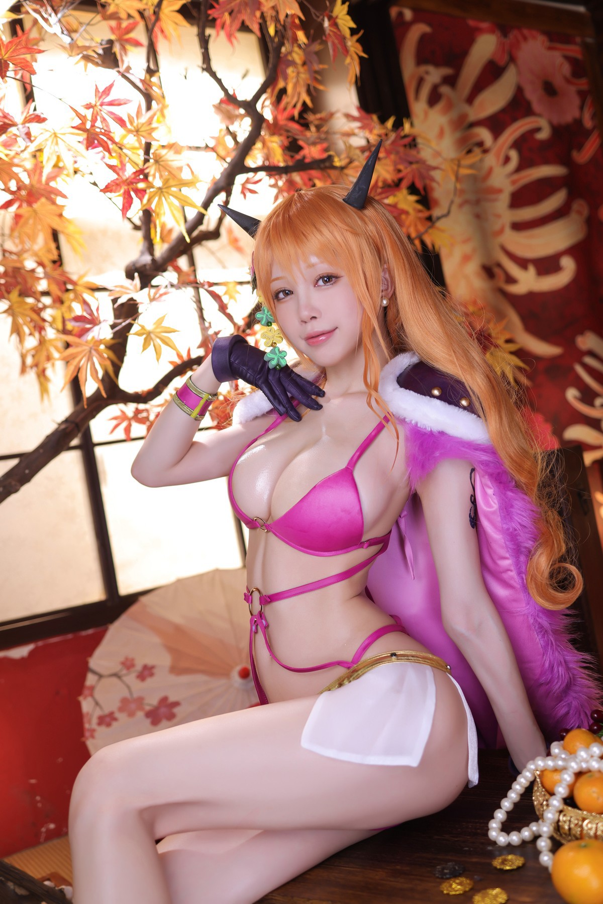 水淼aqua Cosplay 海贼王 娜美(71)