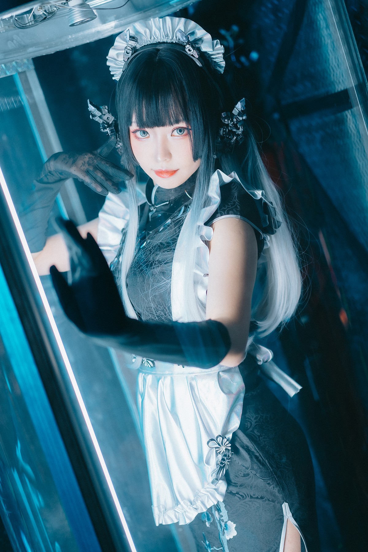 Cosplay ElyEE子 賽博女僕 Melanite黑榴石(17)