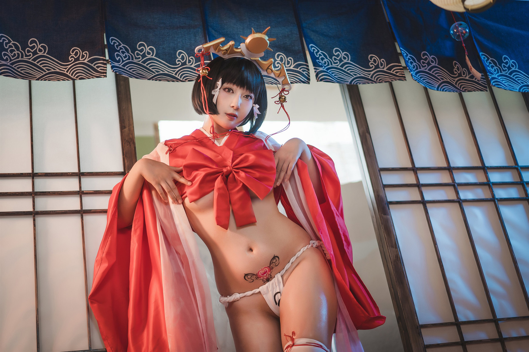 Cosplay 小容仔咕咕咕 黑兽巫女辉夜(7)