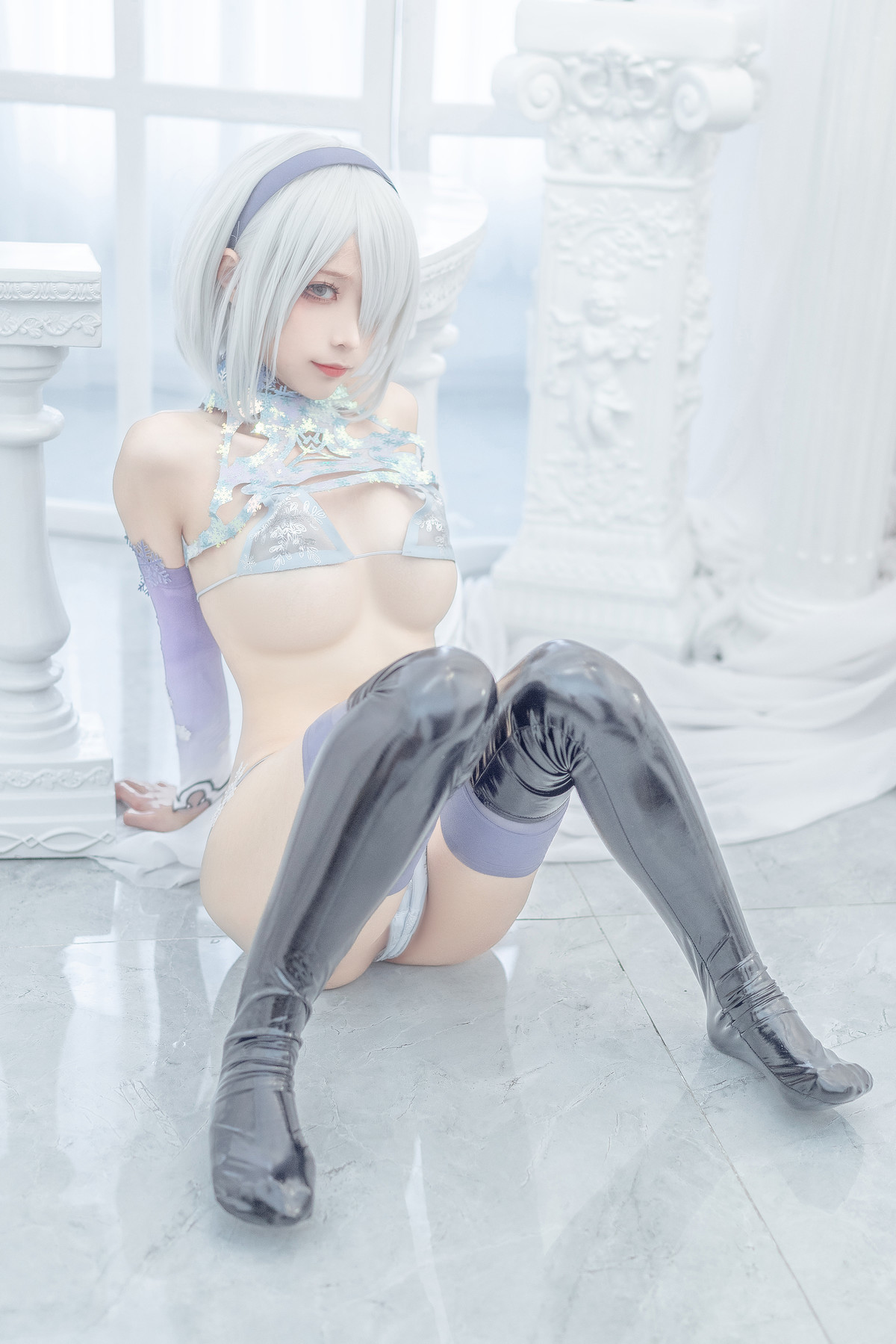 蠢沫沫 Cosplay 2b 冰雪 ice and snow(27)