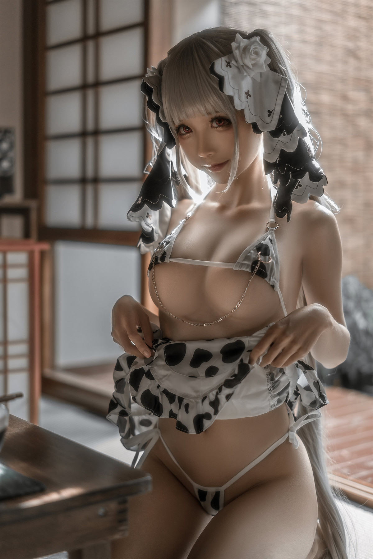 蠢沫沫 Cosplay 可畏婚纱绅士版(12)