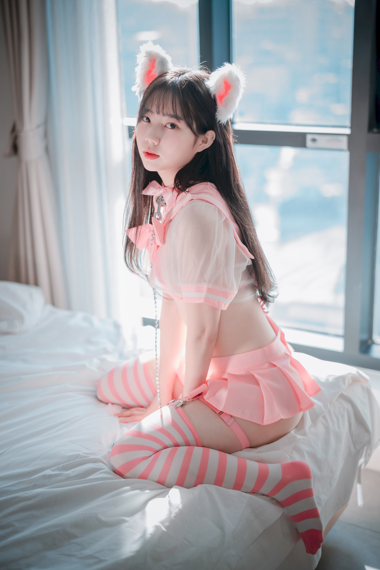 Myua 뮤아, [DJAWA] Catgirl in Pink Set.01(4)