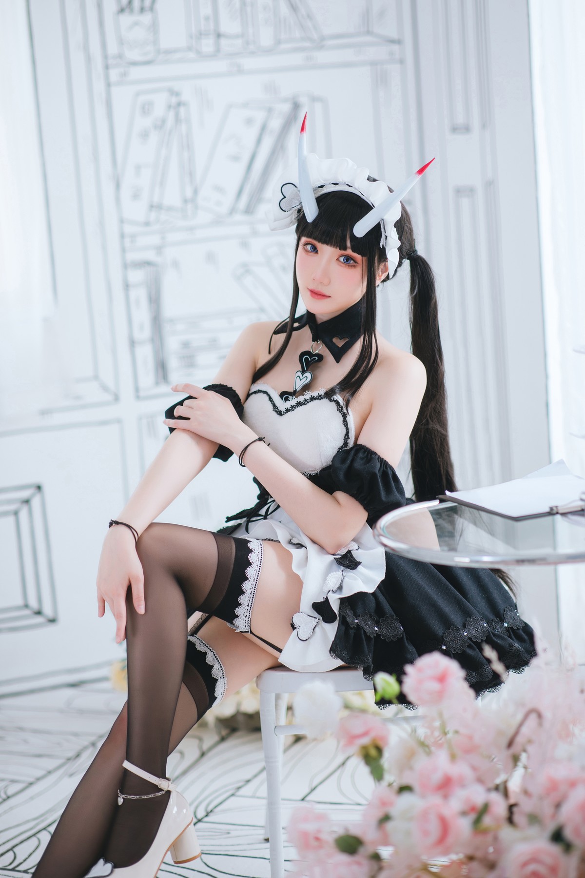 Cosplay 瓜希酱 能代女仆(6)