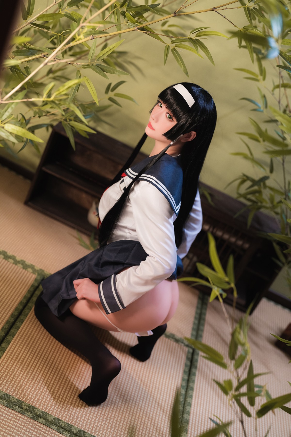 Cosplay 星之迟迟Hoshilily 莲花JK(18)