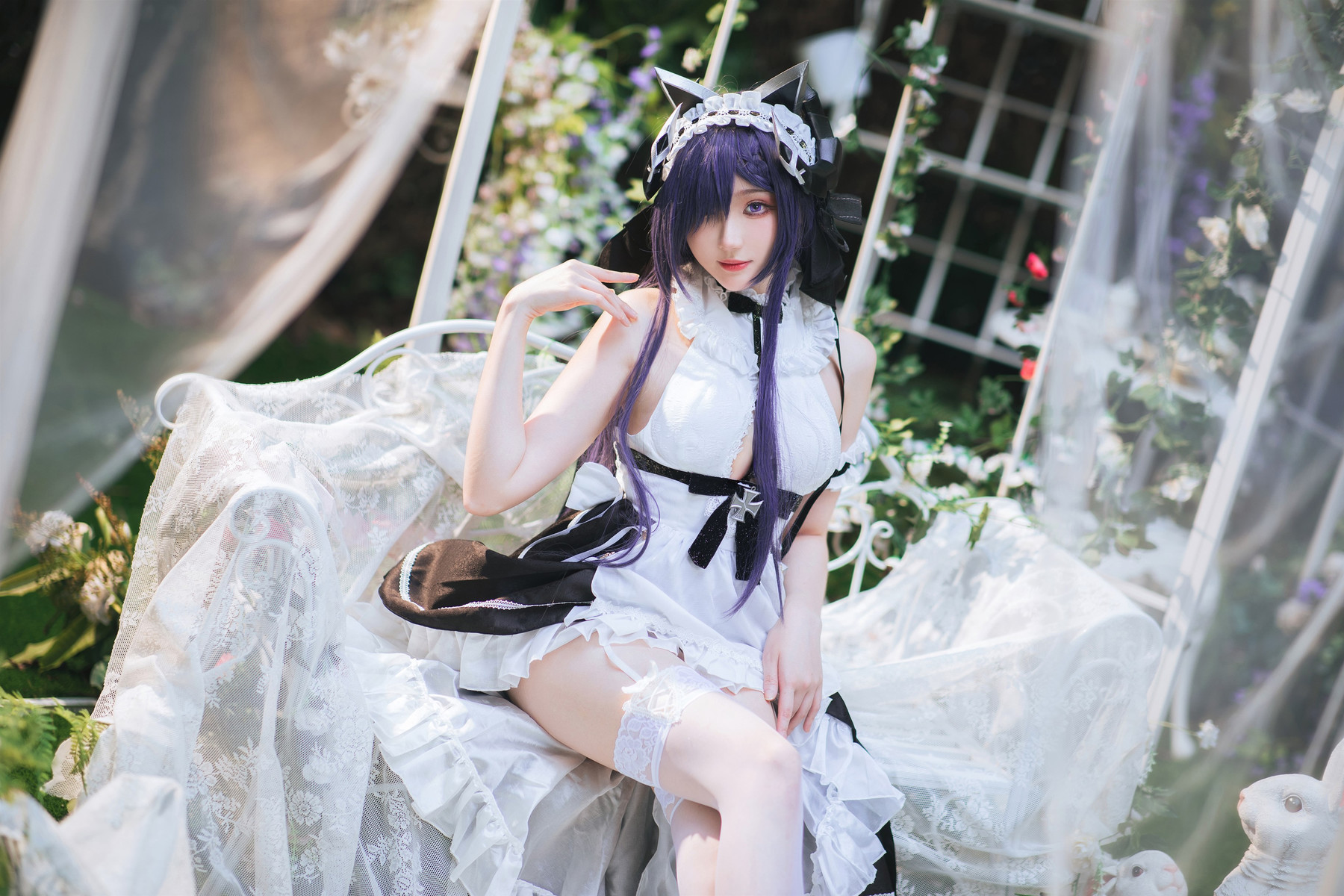 Cosplay 瓜希酱 碧蓝航线 奥古斯特女仆(22)