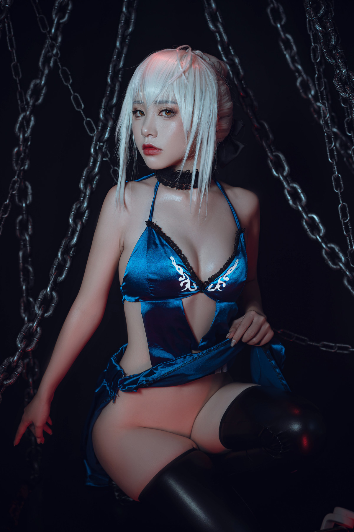 爆机少女喵小吉 Cosplay 黑呆 Saber Alter(10)