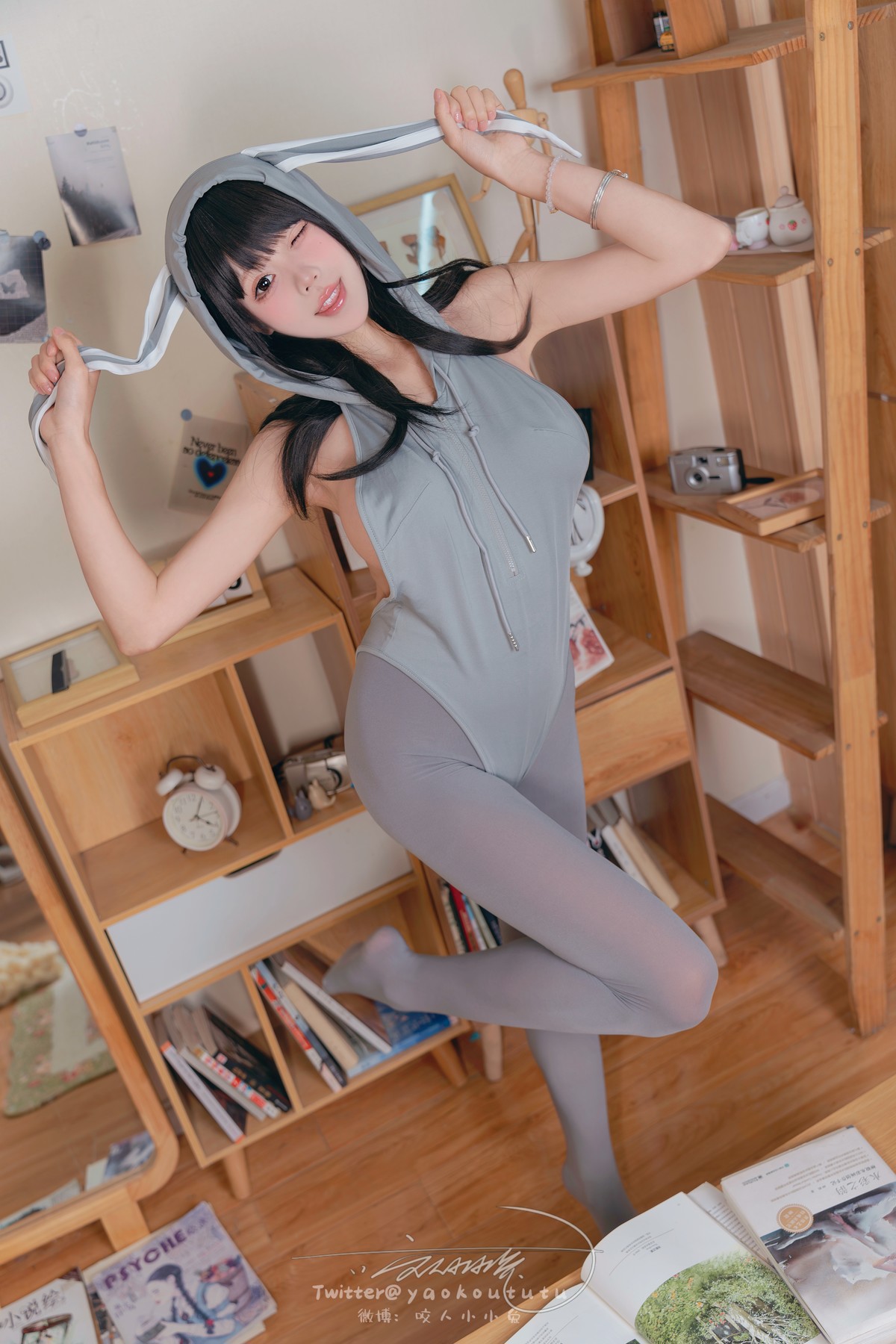 Cosplay 黏黏团子兔 小灰兔 Gray Rabbit(6)