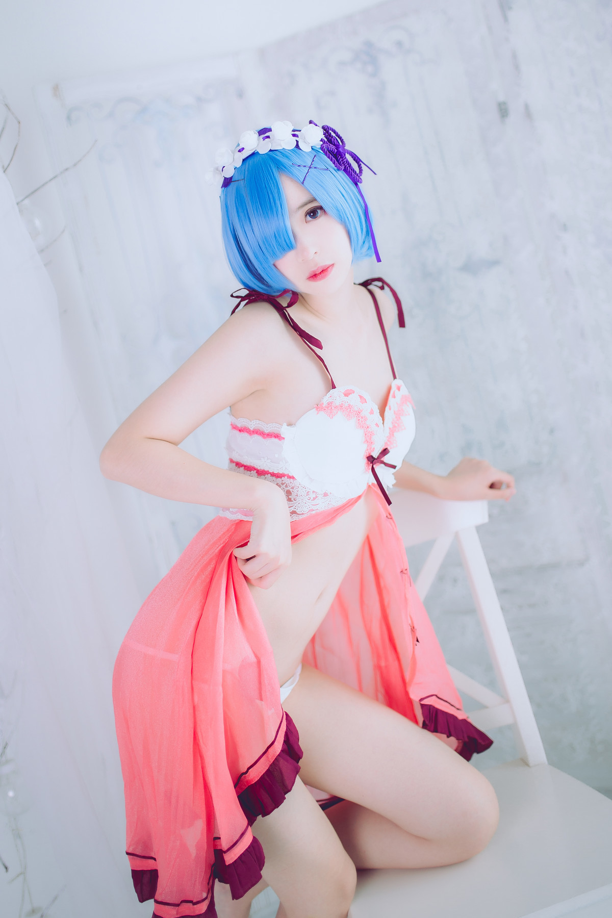 Cosplay 疯猫ss 蕾姆(12)