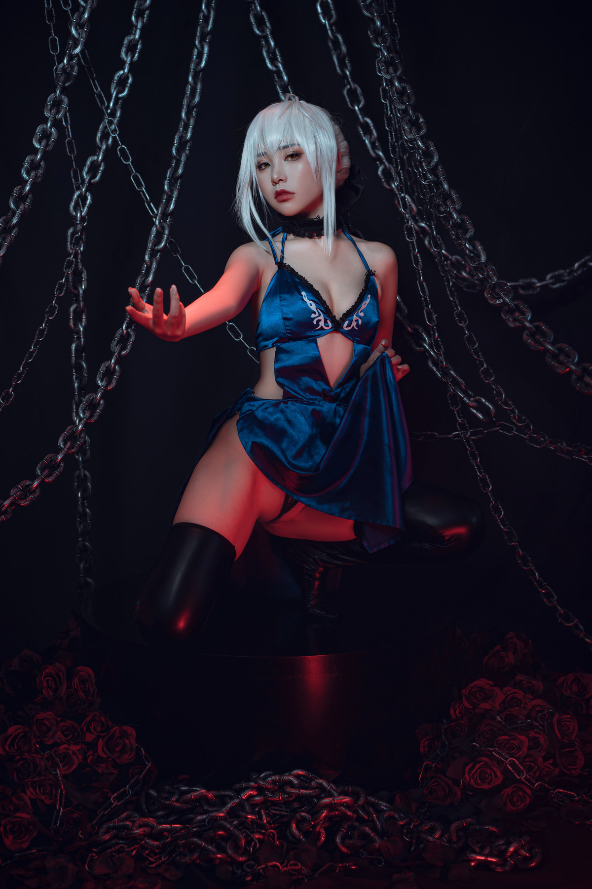 爆机少女喵小吉 Cosplay 黑呆 Saber Alter(25)