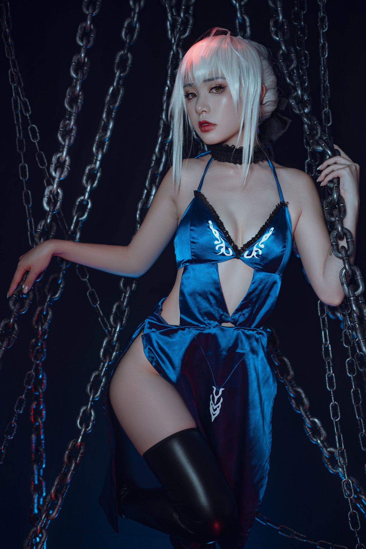 爆机少女喵小吉 Cosplay 黑呆 Saber Alter(33)