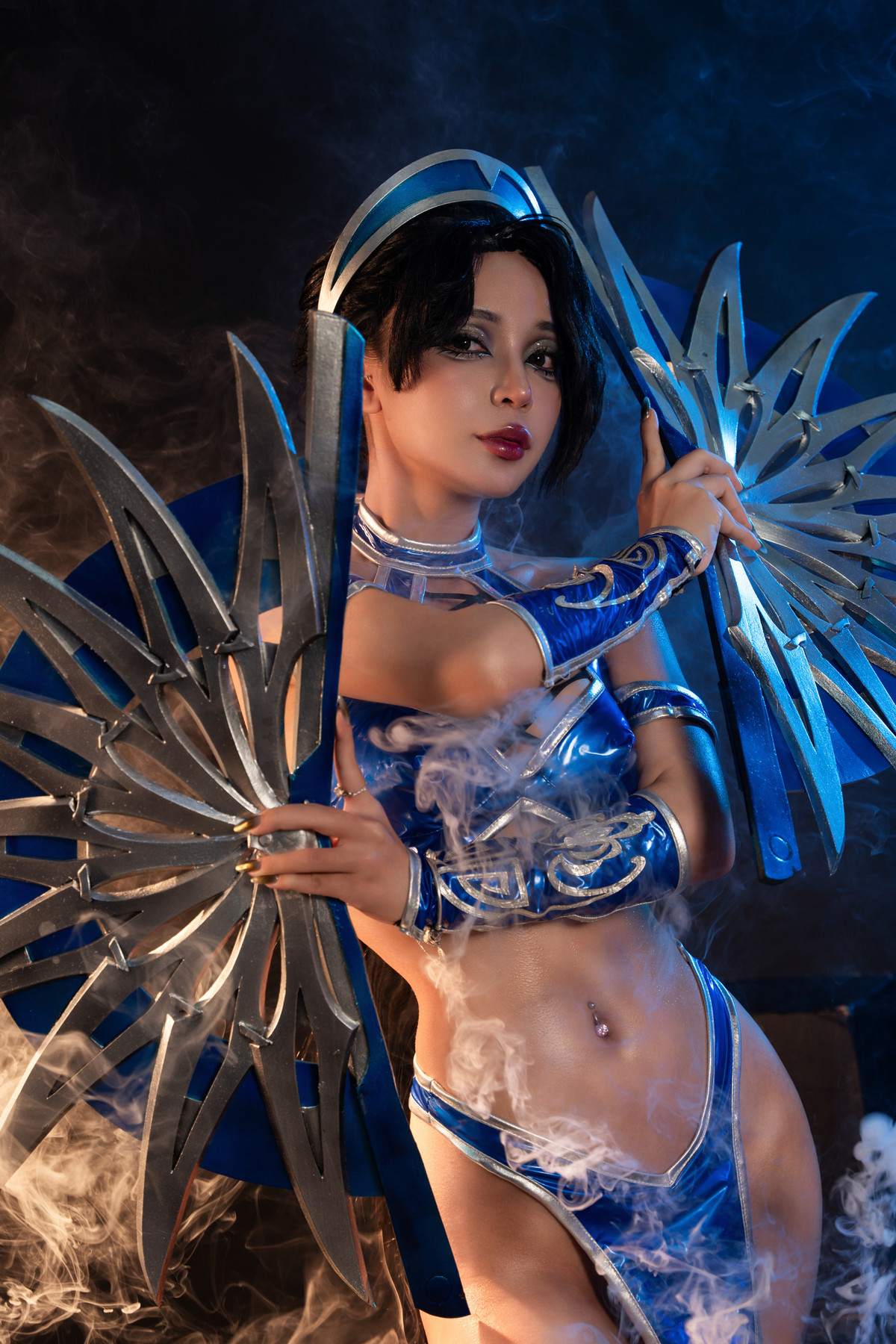 Cosplay Umeko.J Kitana Mortal Kombat Set.01(3)