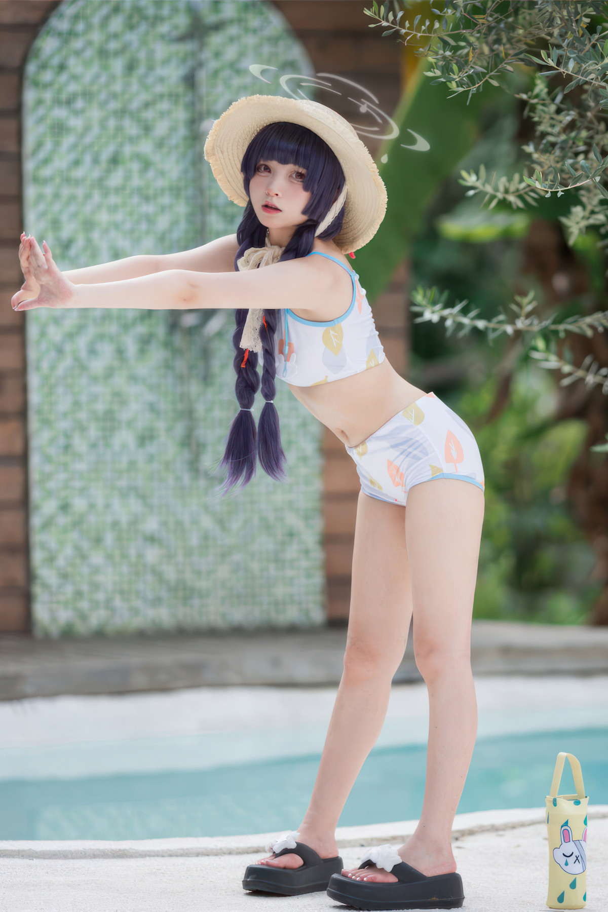 Cosplay 花铃 碧蓝档案 美游泳装(17)