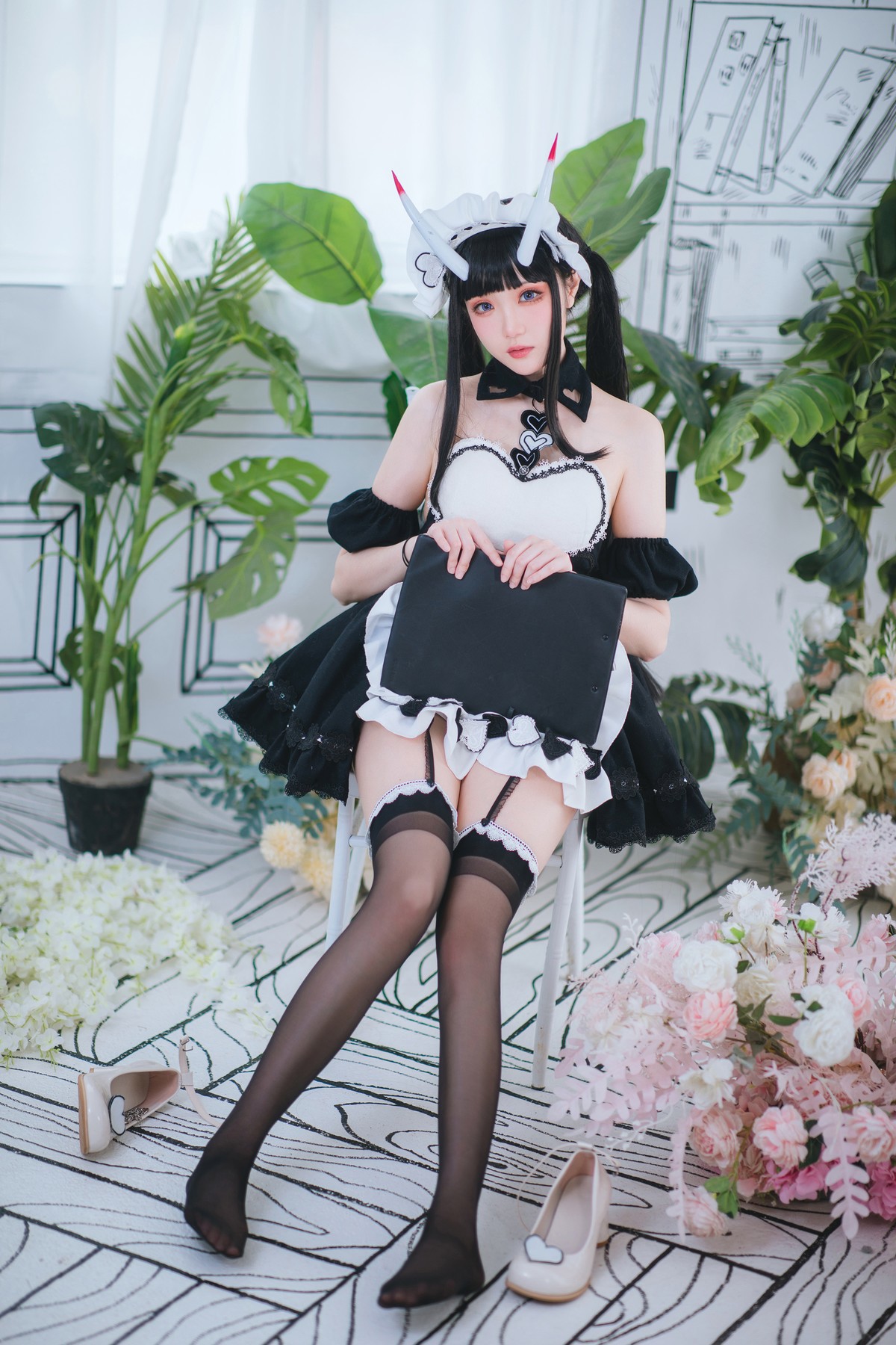 Cosplay 瓜希酱 能代女仆(22)