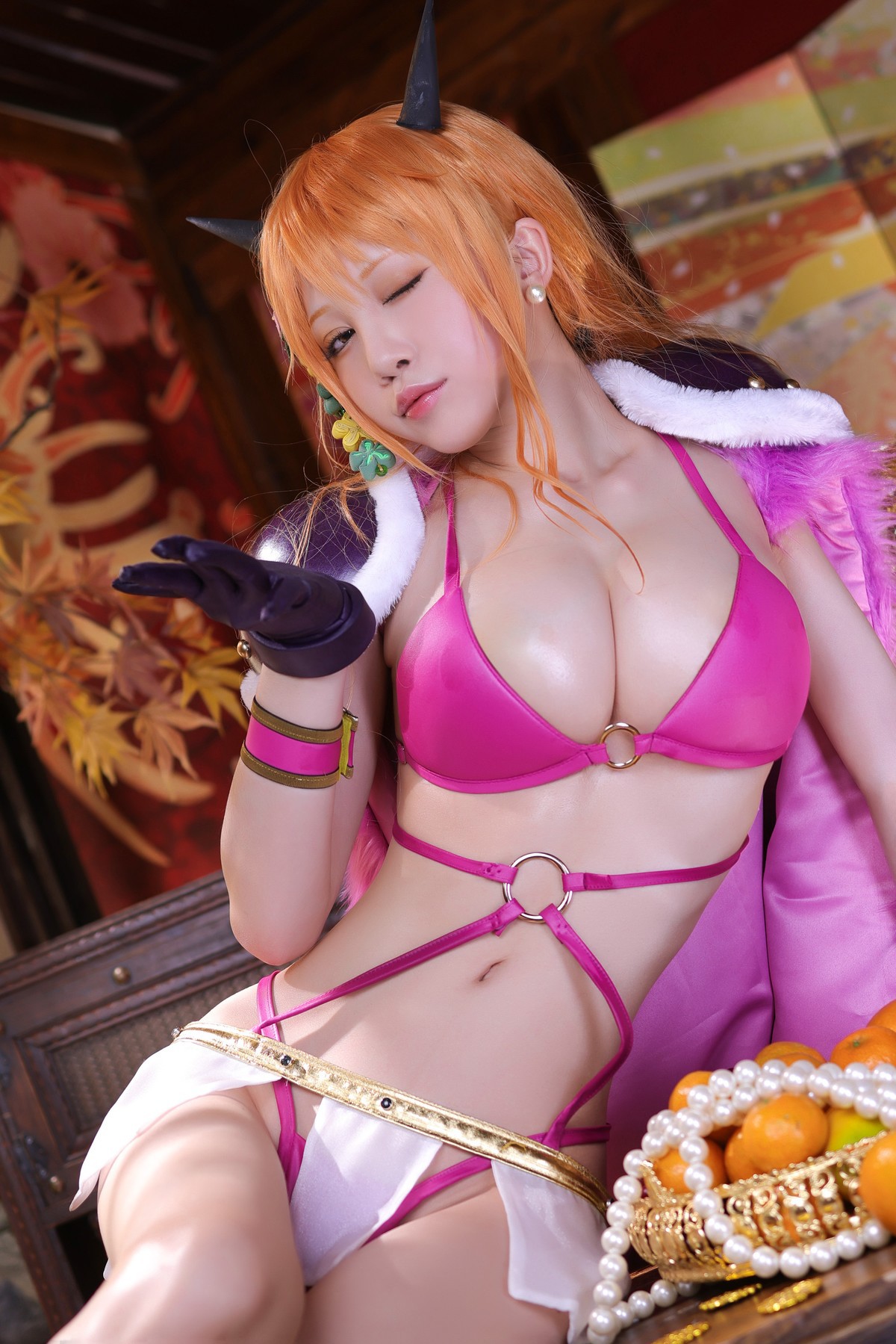 水淼aqua Cosplay 海贼王 娜美(69)