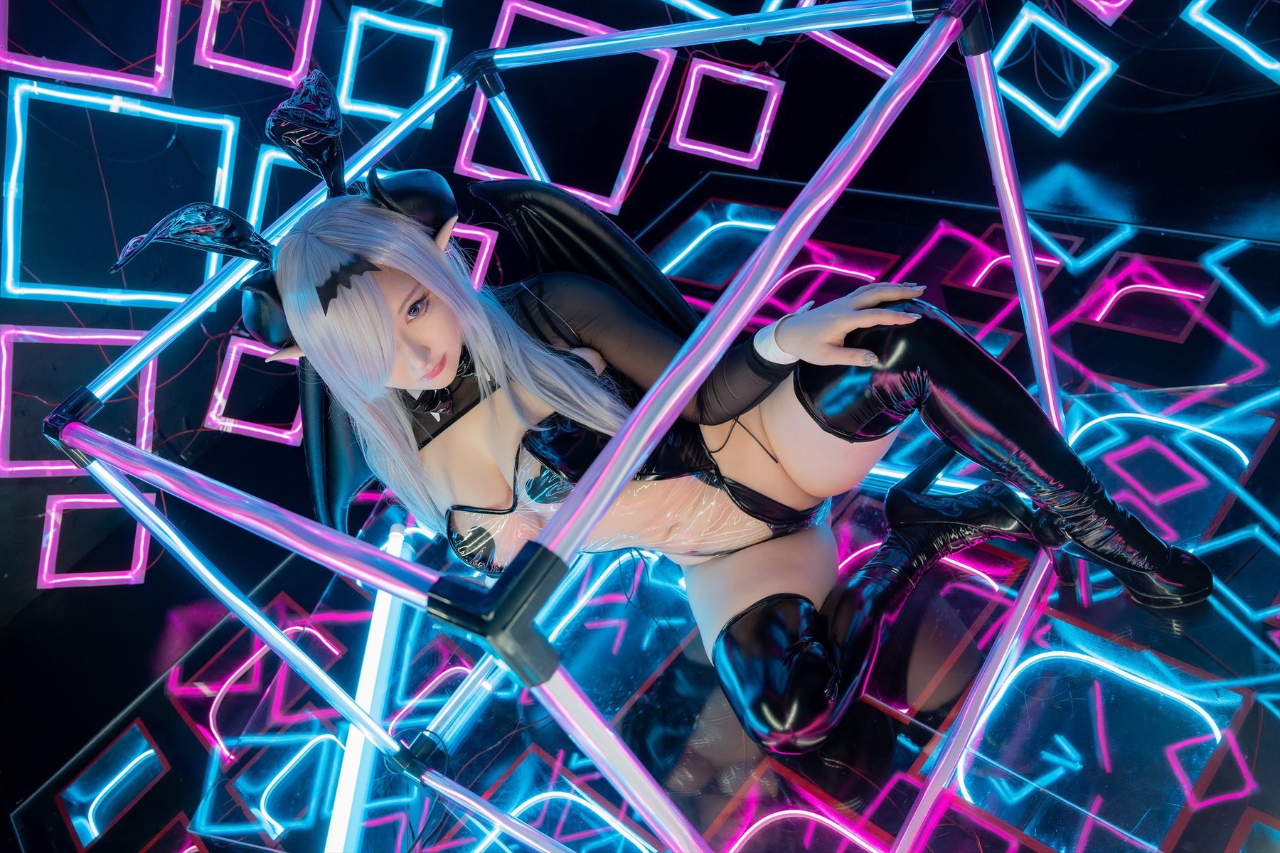 Cosplay SAKUサク See-through Bunny Succubus Set.04(39)
