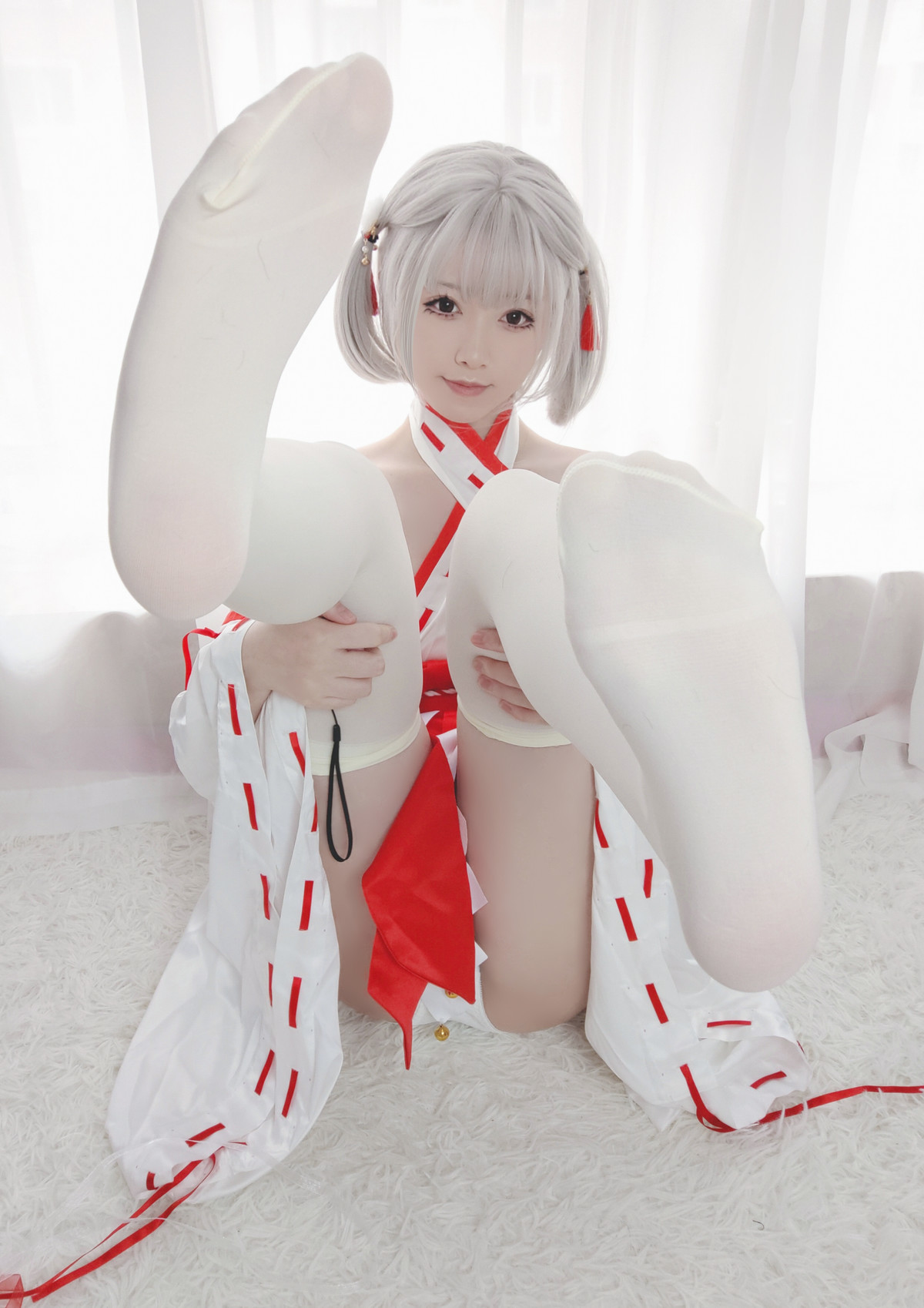 Cosplay Asagiriai愛ちゃん 巫女服自拍(2)