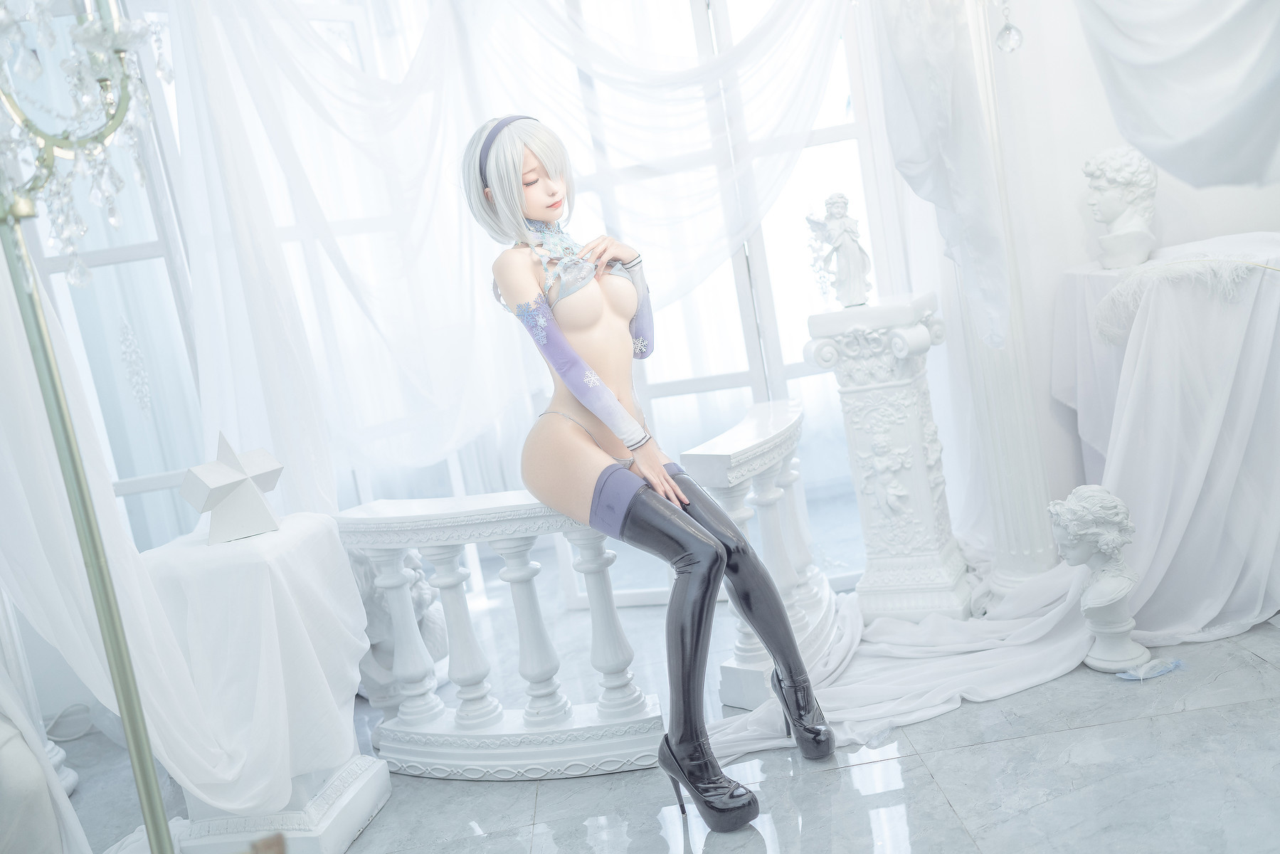 蠢沫沫 Cosplay 2b 冰雪 ice and snow(2)