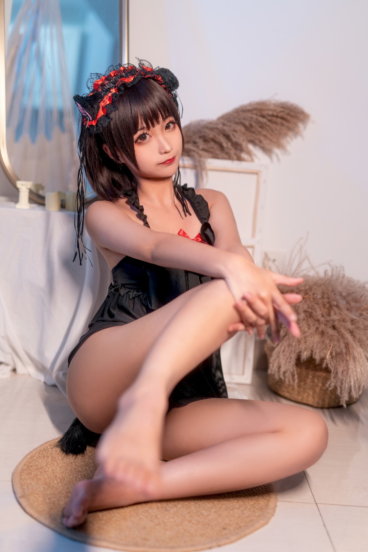 蠢沫沫 Cosplay 黑睡裙 Black Nightdress(31)