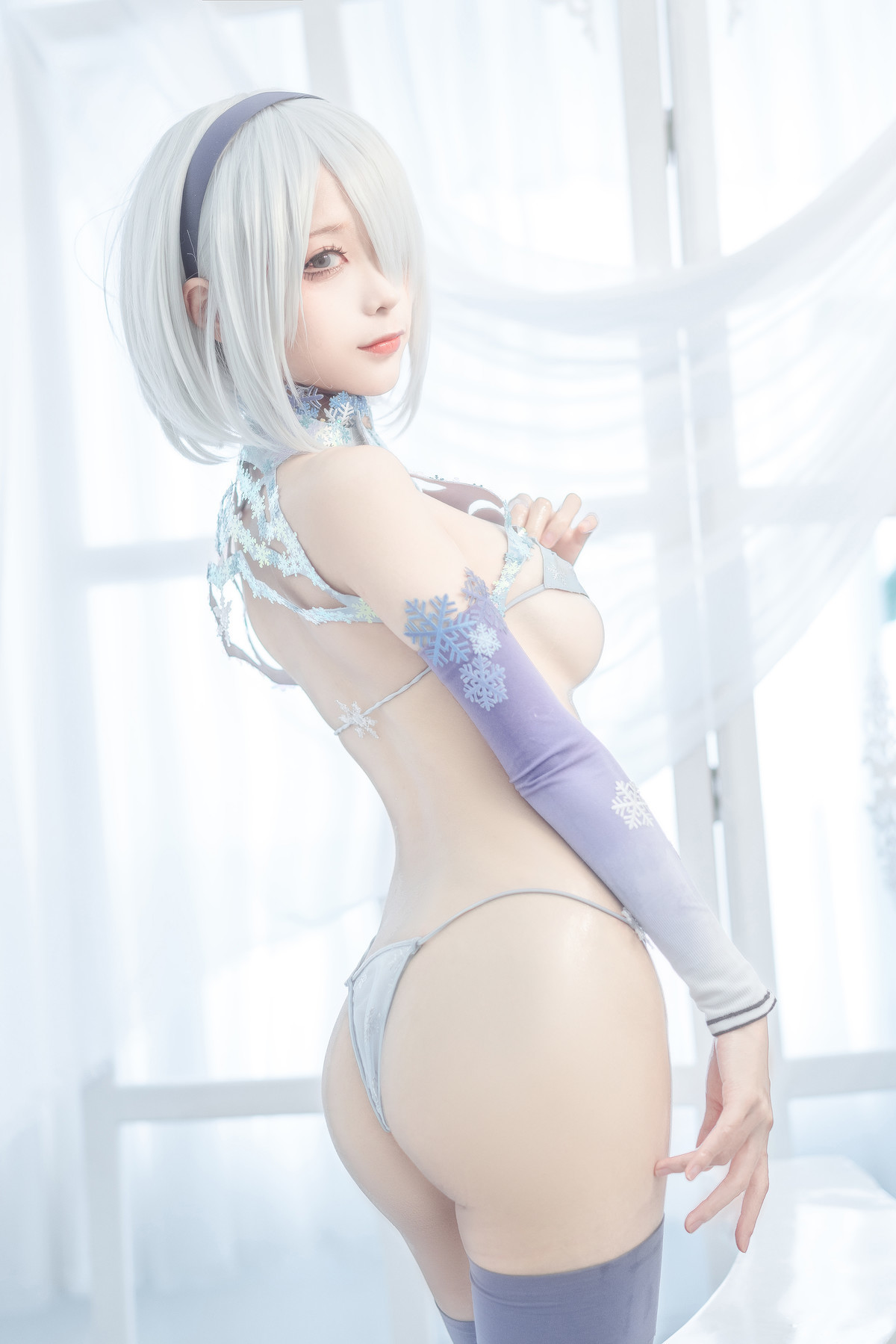 蠢沫沫 Cosplay 2b 冰雪 ice and snow(16)