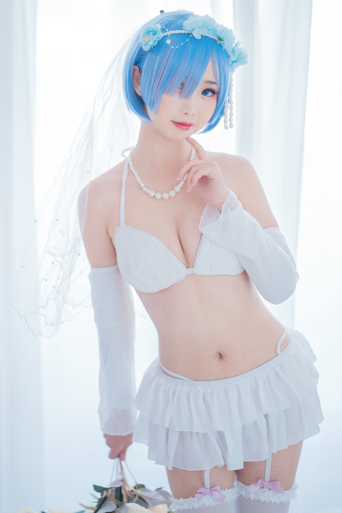 Cosplay 面饼仙儿 花嫁蕾姆(19)