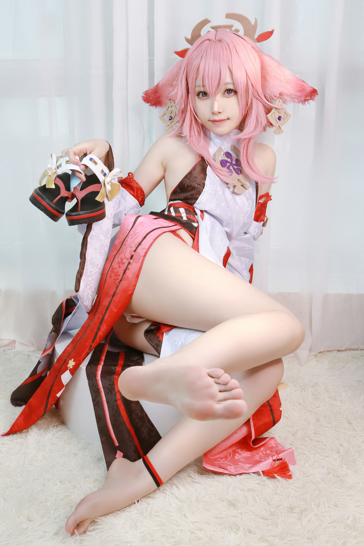 Cosplay Asagiriai愛ちゃん 原神 八重神子(7)