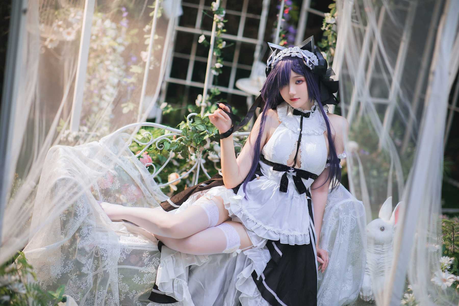 Cosplay 瓜希酱 碧蓝航线 奥古斯特女仆(13)