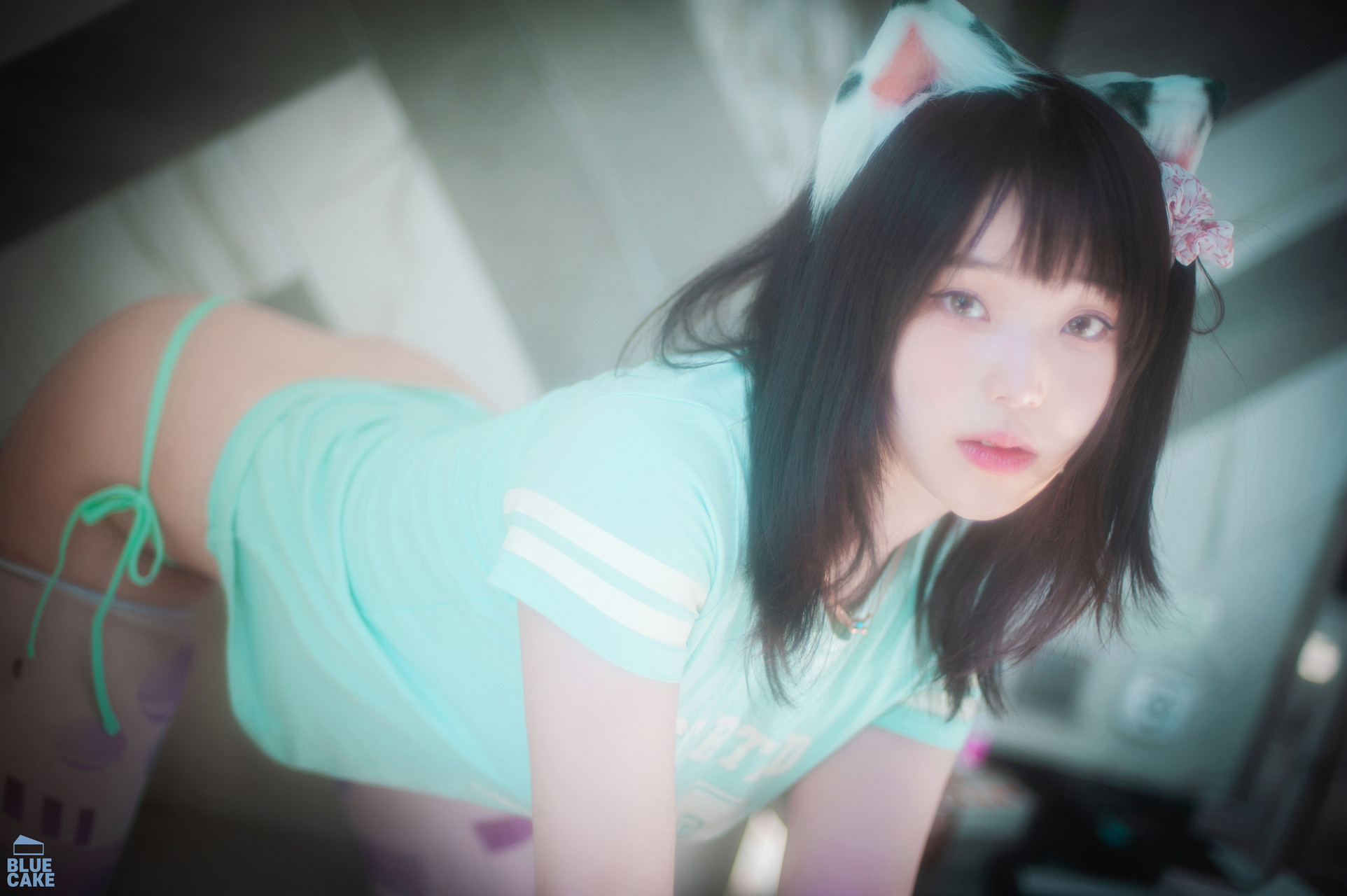 Bambi 밤비, [BLUECAKE] Naughty Cats Pink &#038; Mint RED Set.02(12)