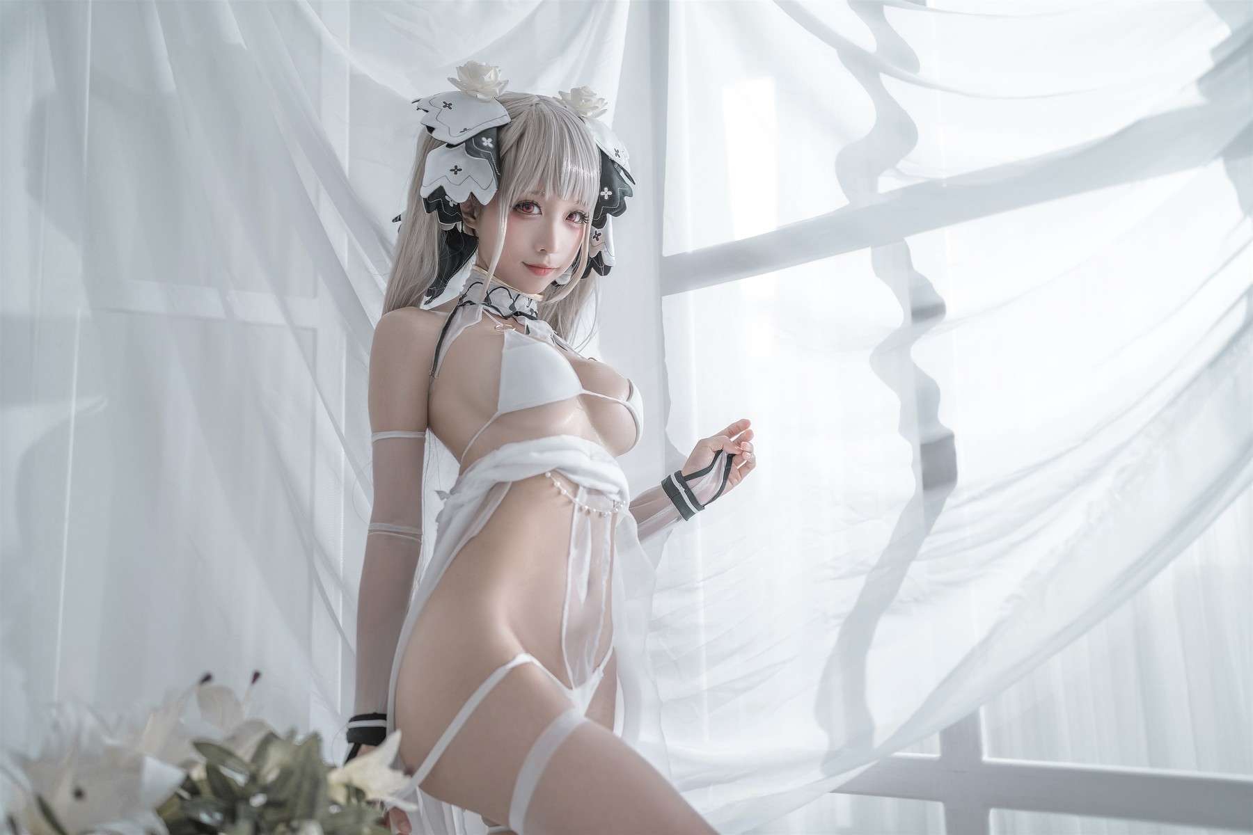 蠢沫沫 Cosplay 可畏婚纱(57)