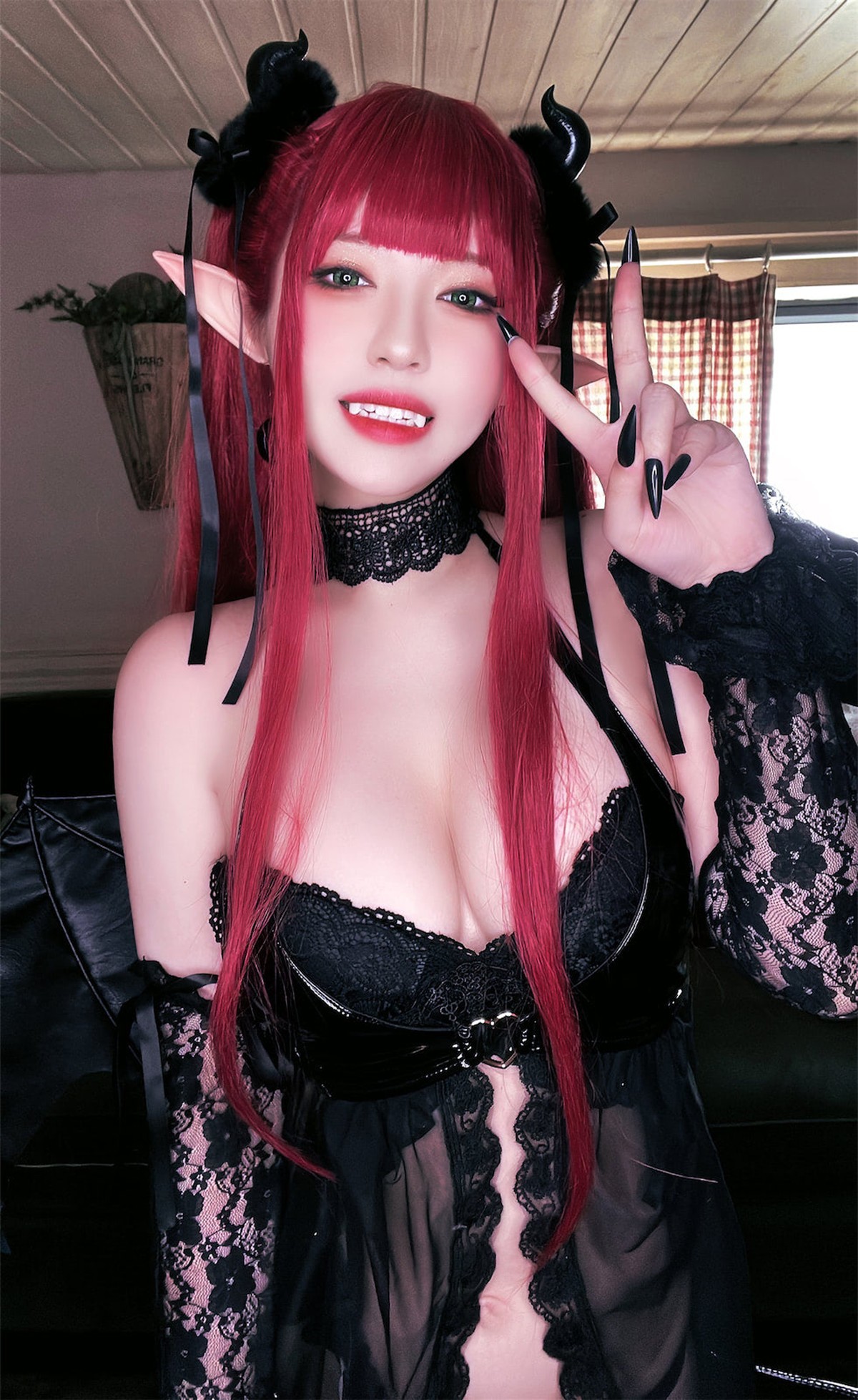 Cosplay 半半子Banbanko 小恶魔利兹(50)