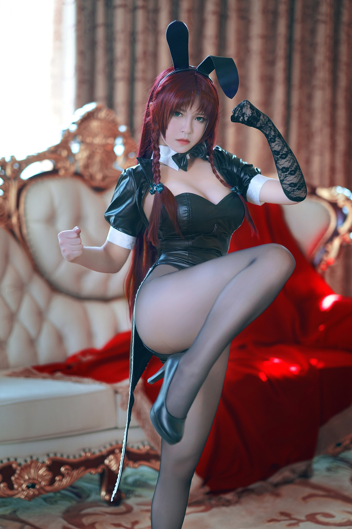 Cosplay 半半子Banbanko 索索 Sophia 红美铃 十六夜咲夜(20)