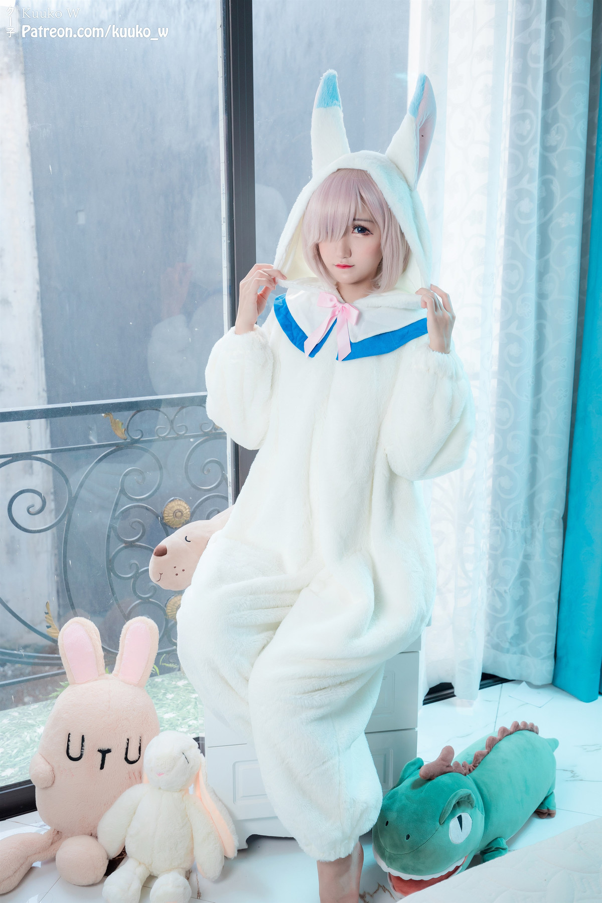 Cosplay KuukoW クー子 Mashu Kyrielight Kigurumi Pajama